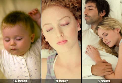 میزان خواب در هر سنی متفاوت است.