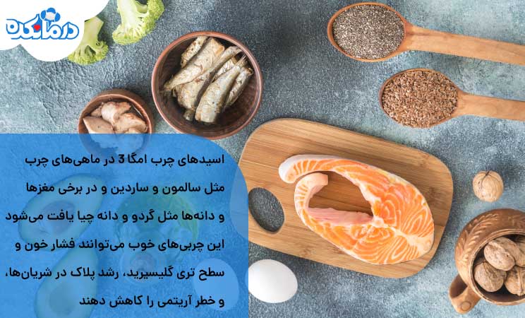 غذاهای اسید چرب امگا 3 در رژیم بیماران قلبی