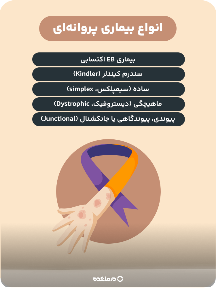 اینفوگرافیک انواع بیماری پروانه‌ای 