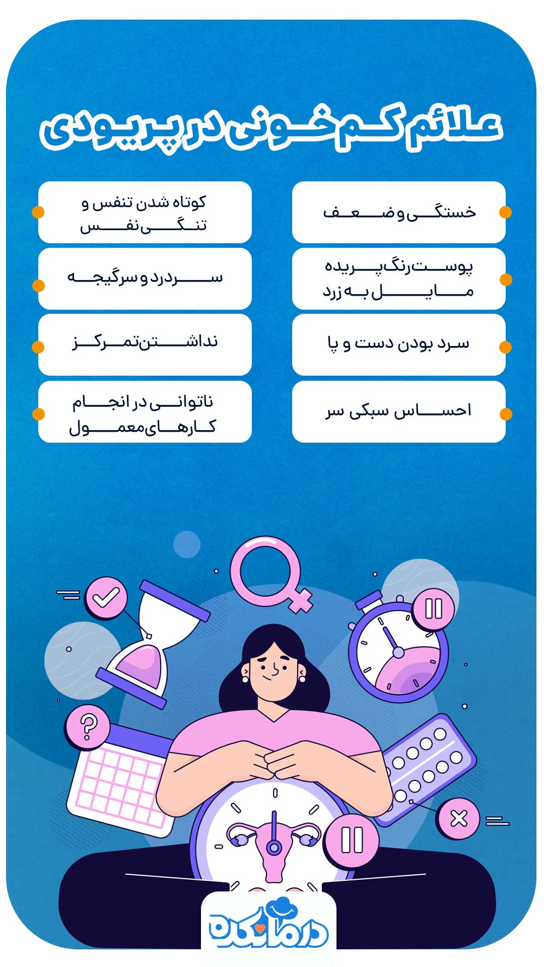 علائم کم‌خونی در پریودی