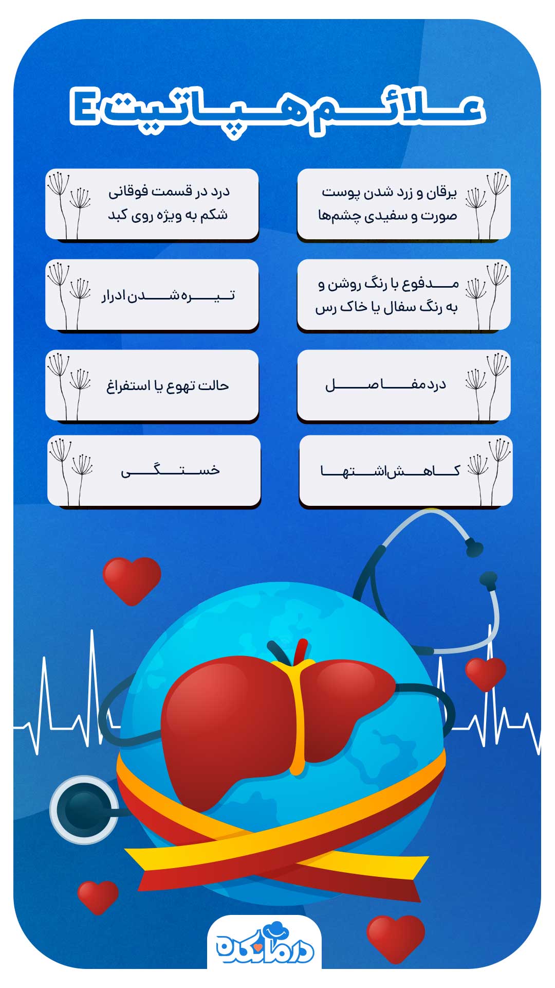 اینفوگرافی علائم هپاتیت E