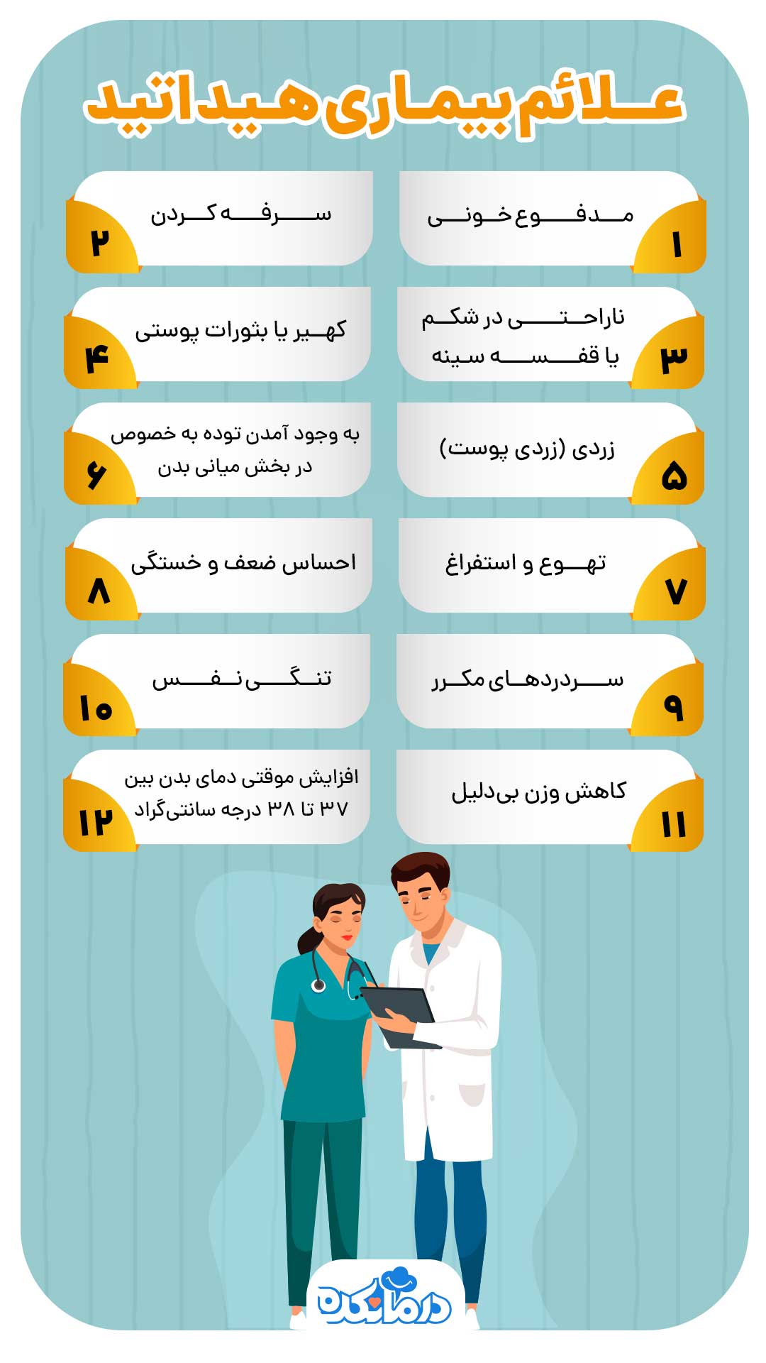 اینفوگرافی علائم کیست هیراتید