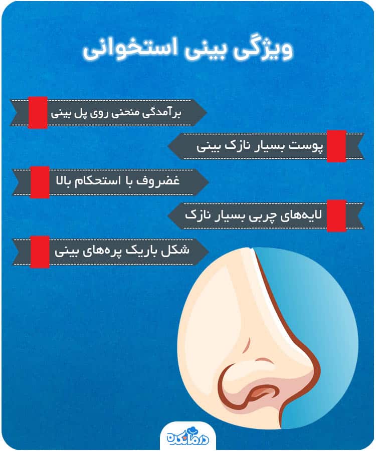 اینفوگرافیک ویژگی بینی‌استخوانی