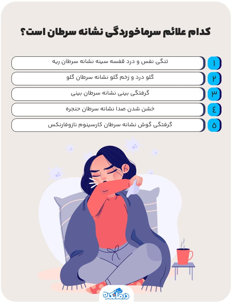 اینفوگرافی کدام علائم سرماخوردگی نشانه سرطان است