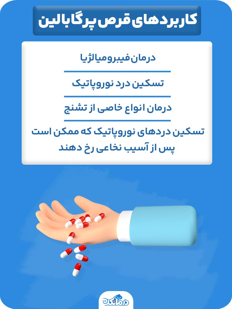 اینفوگرافی درباره کاربردهای قرص پرگابالین