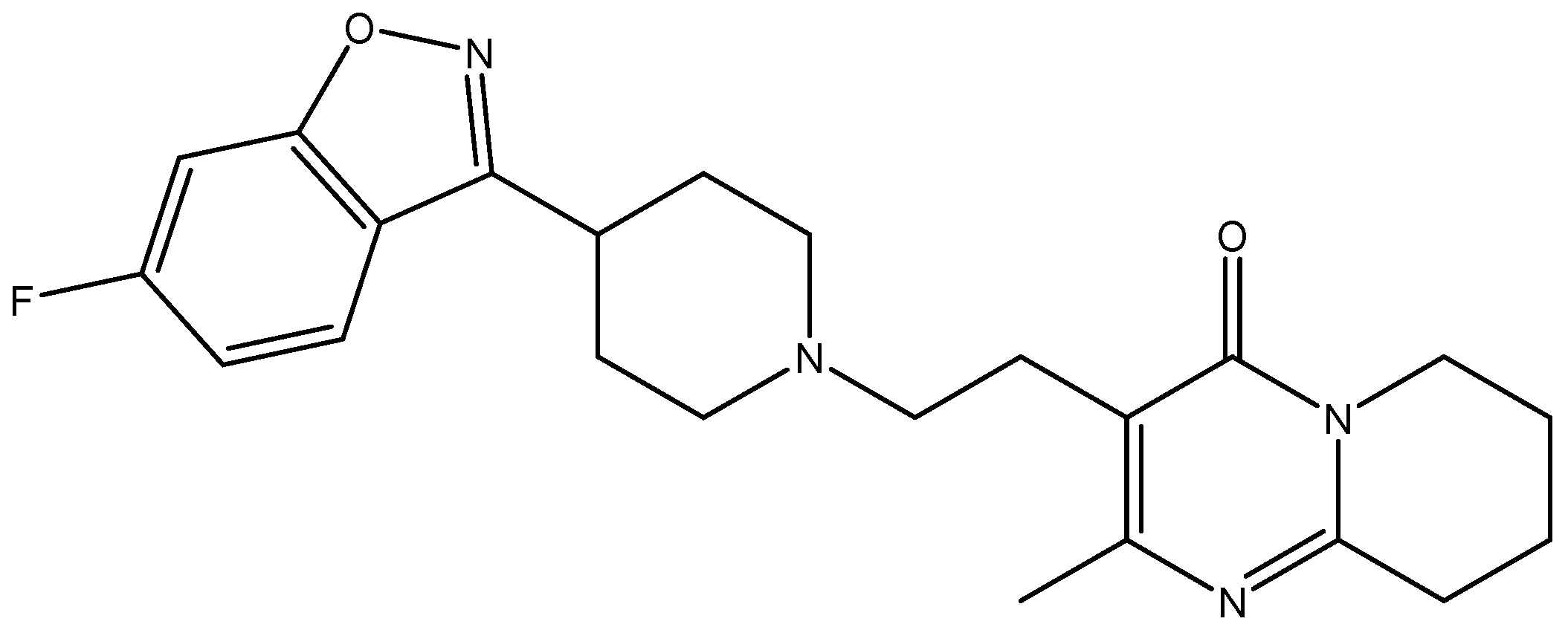 Risperidone tablet structure