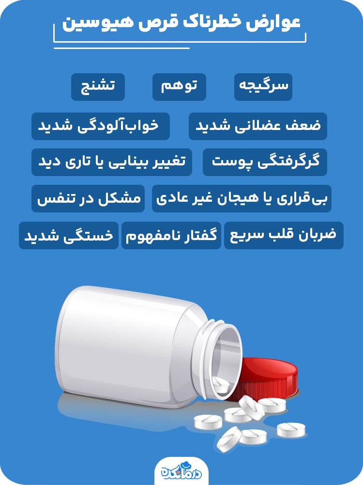 اینفوگرافی درباره عوارض خطرناک قرص هیوسین