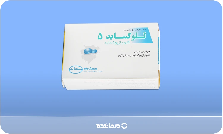 تصویر بستهبندی داروی کلردیازپوکساید با نام اصلی للوکساید (برای شرکت سبحان دارو)