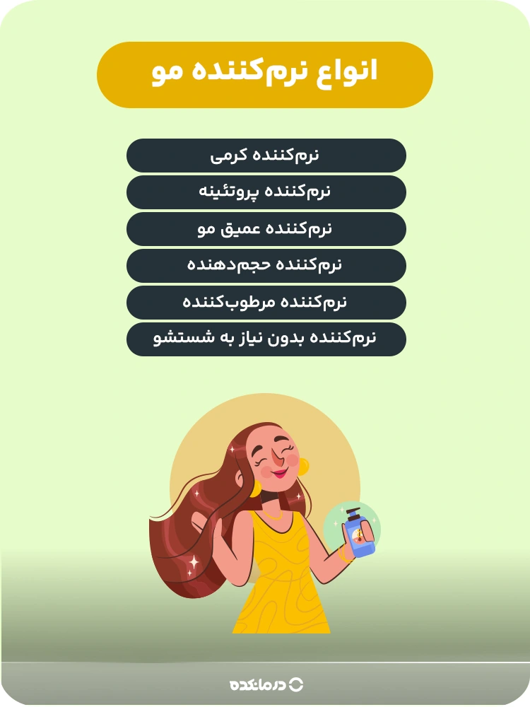 اینفوگرافی «انواع نرمکننده مو»