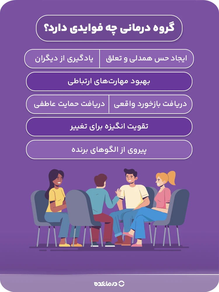 اینفوگرافیک گروه درمانی چه فوایدی دارد؟