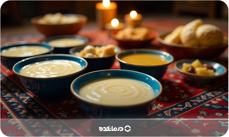 تصویر فرنی سر سفره افطار
