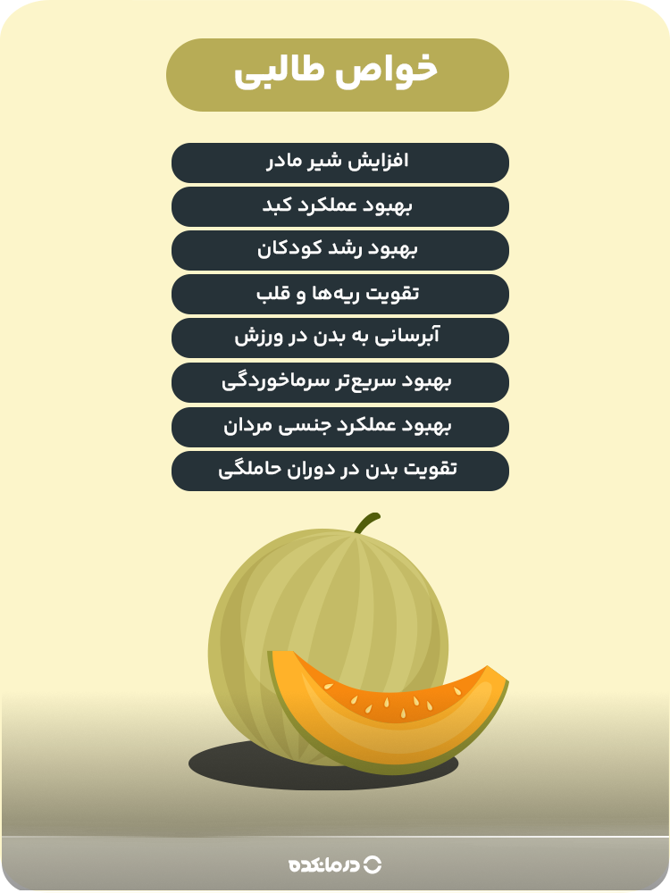 اینفوگرافیک خواص طالبی