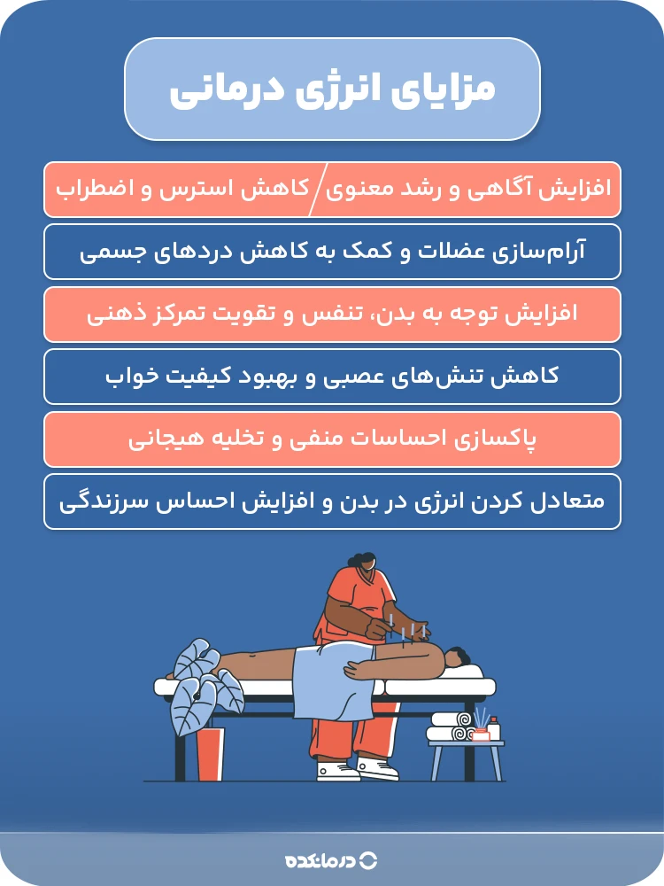 اینفوگرافیک مزایای انرژی درمانی