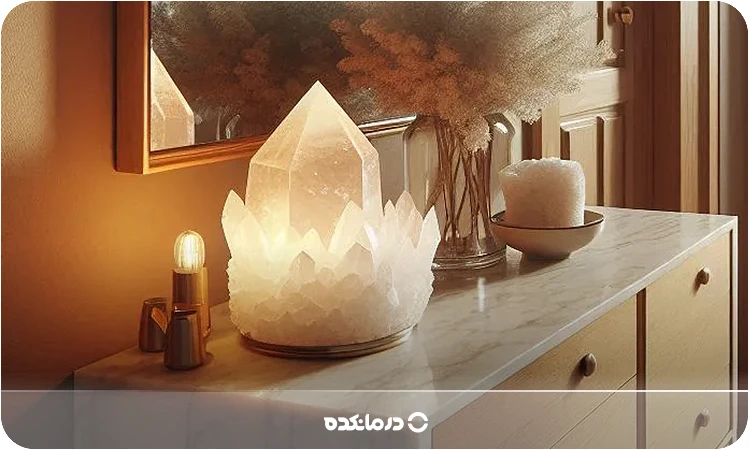 تصویری از سنگ نمک در فضای اتاق