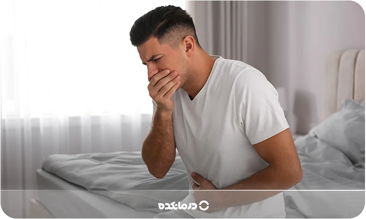 تصویر یک فرد مبتلا به حالت تهوع را می‌بینید