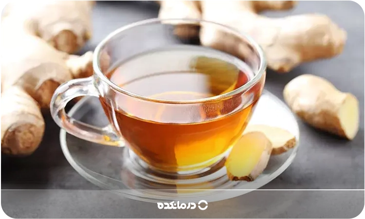 تصویری از یک فنجان دمنوش زنجبیل را می‌بینید