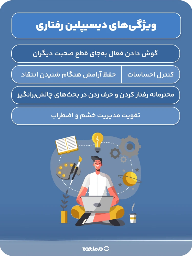 اینفوگرافیک ویژگی‌های دیسیپلین رفتاری