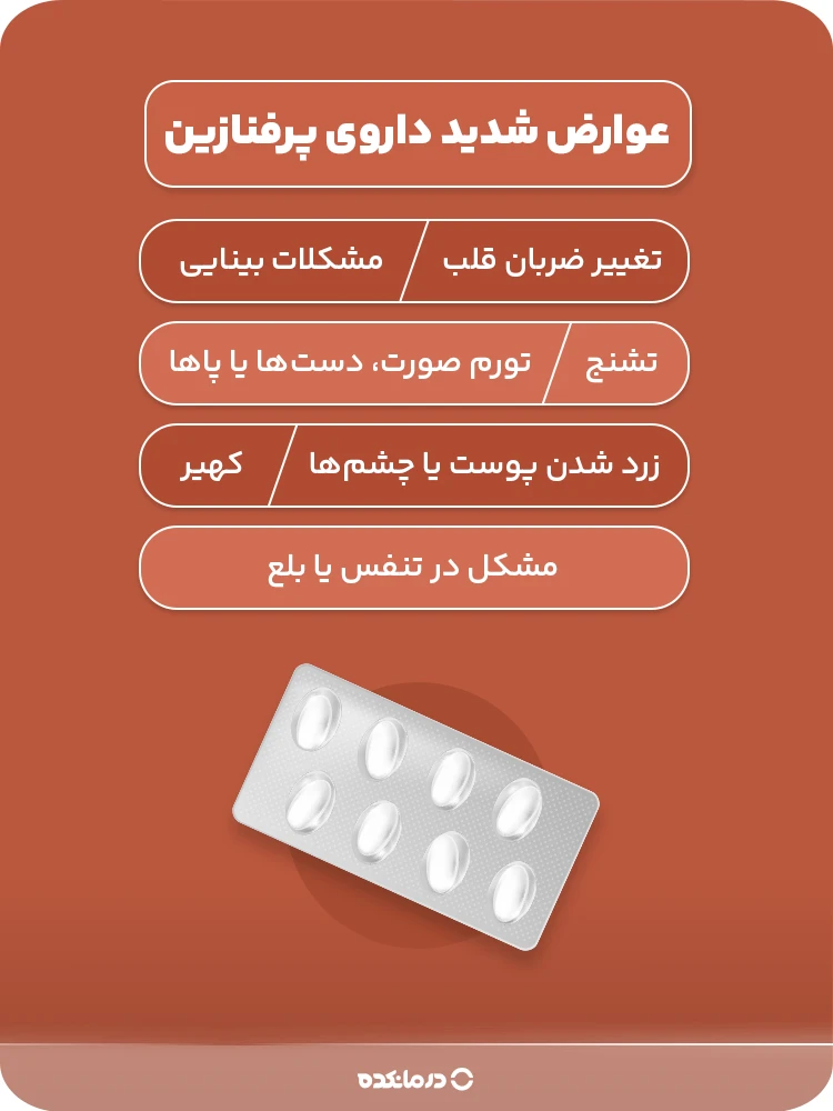 اینفوگرافی «عوارض شدید داروی پرفنازین»