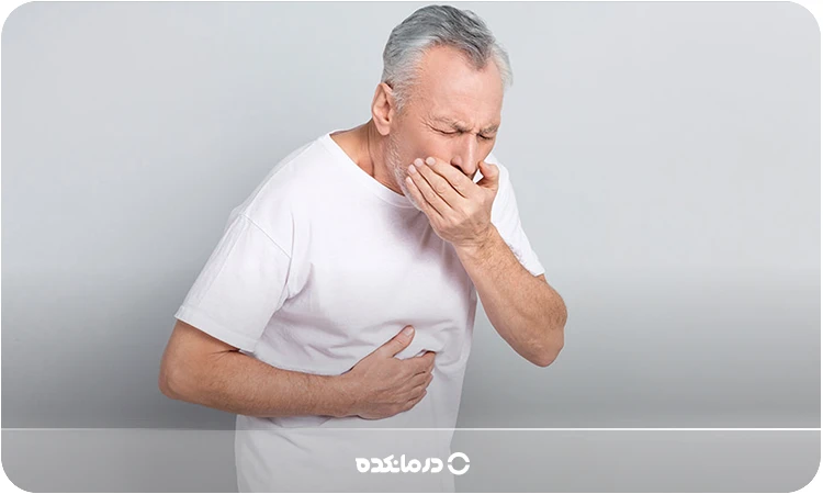 تصویر یک بیمار مبتلا به حالت تهوع را میبینید