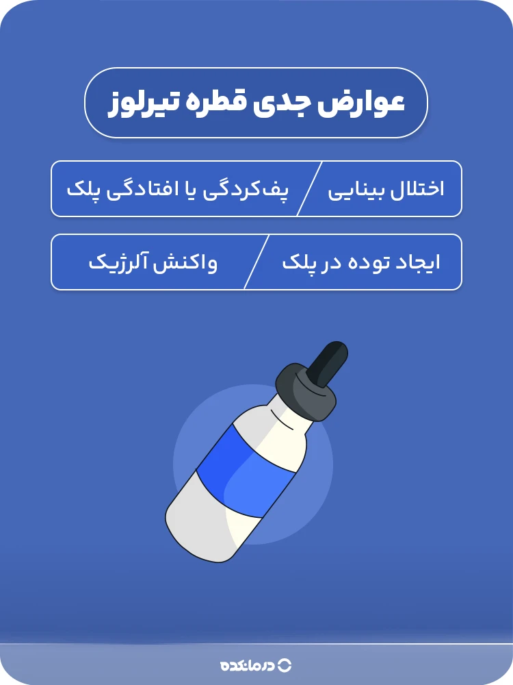اینفوگرافی عوارض جدی قطره تیرلوز