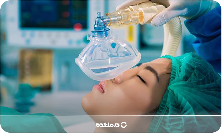 تصویر یک بیمار بیهوش در اتاق عمل
