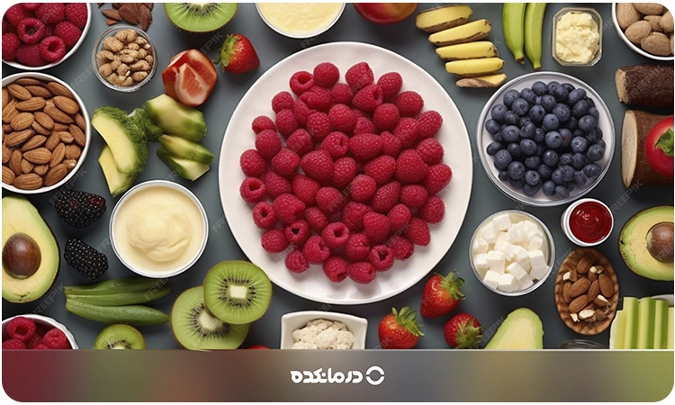 تصویر تعدادی از غذا و خوراکیهای مفید برای تقویت میل جنسی زنان را می بینید