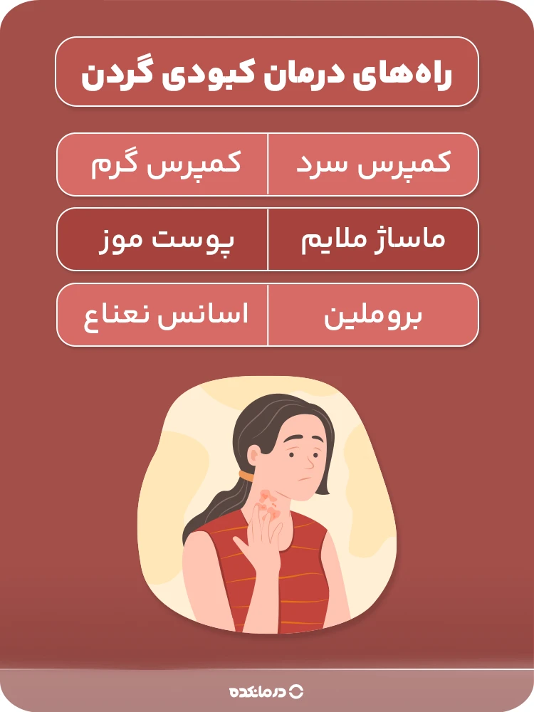 اینفوگرافی «راههای درمان کبودی گردن»