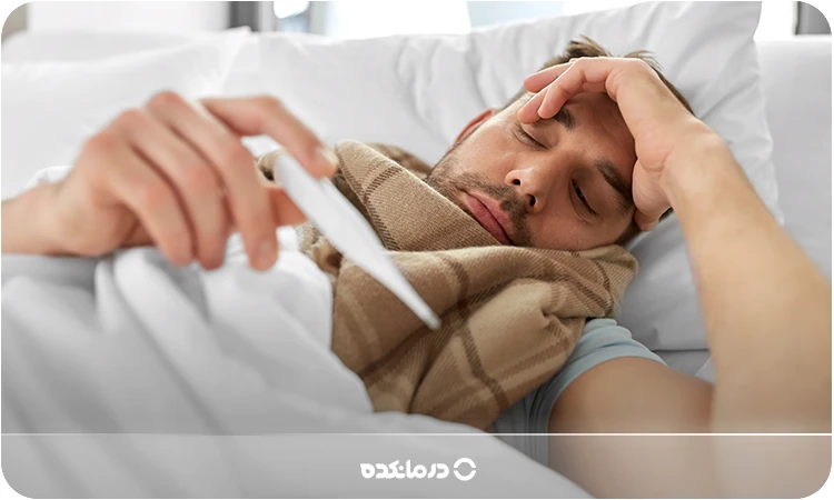 تصویر فرد مبتلا به تب را می بینید