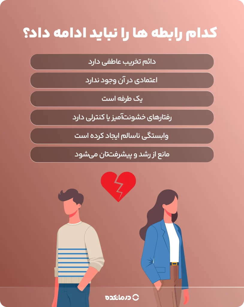 اینفوگرافیک کدام رابطه‌ها را نباید ادامه داد؟