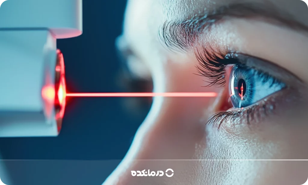 تصویر لیزر کردن چشم را می بینید
