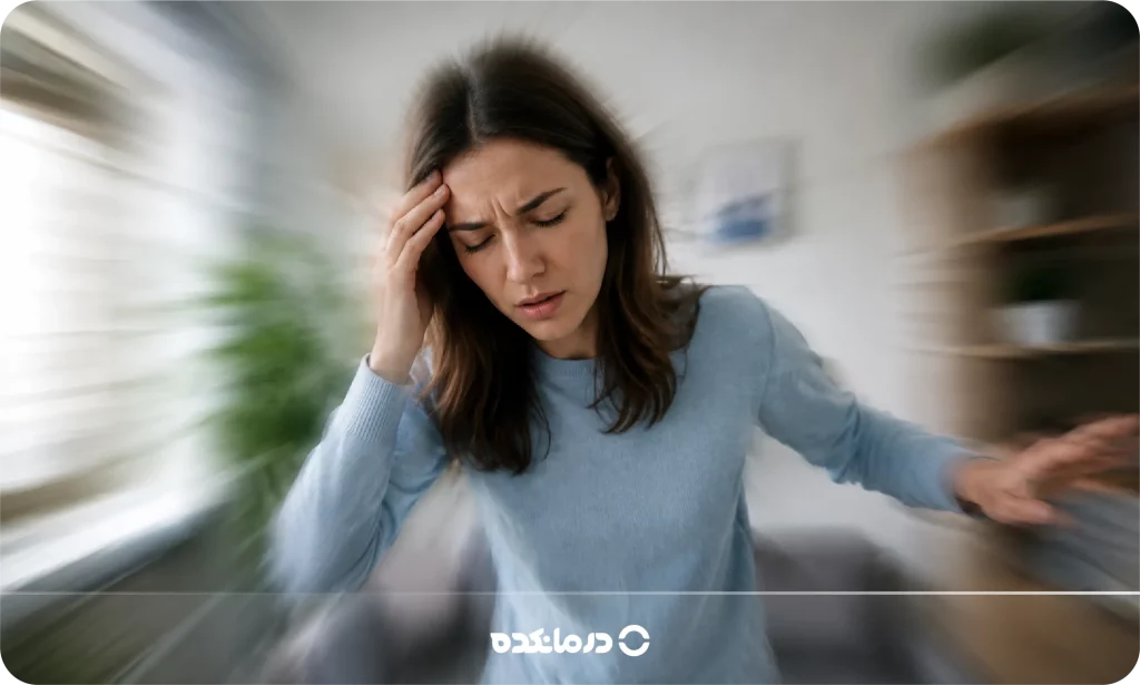 تصویر یک بیمار مبتلا به سرگیجه را می بینید