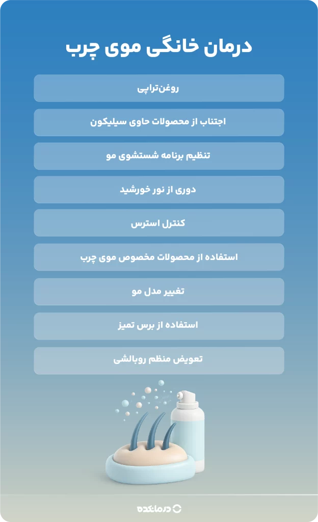 اینفوگرافی «درمان خانگی موی چرب» 