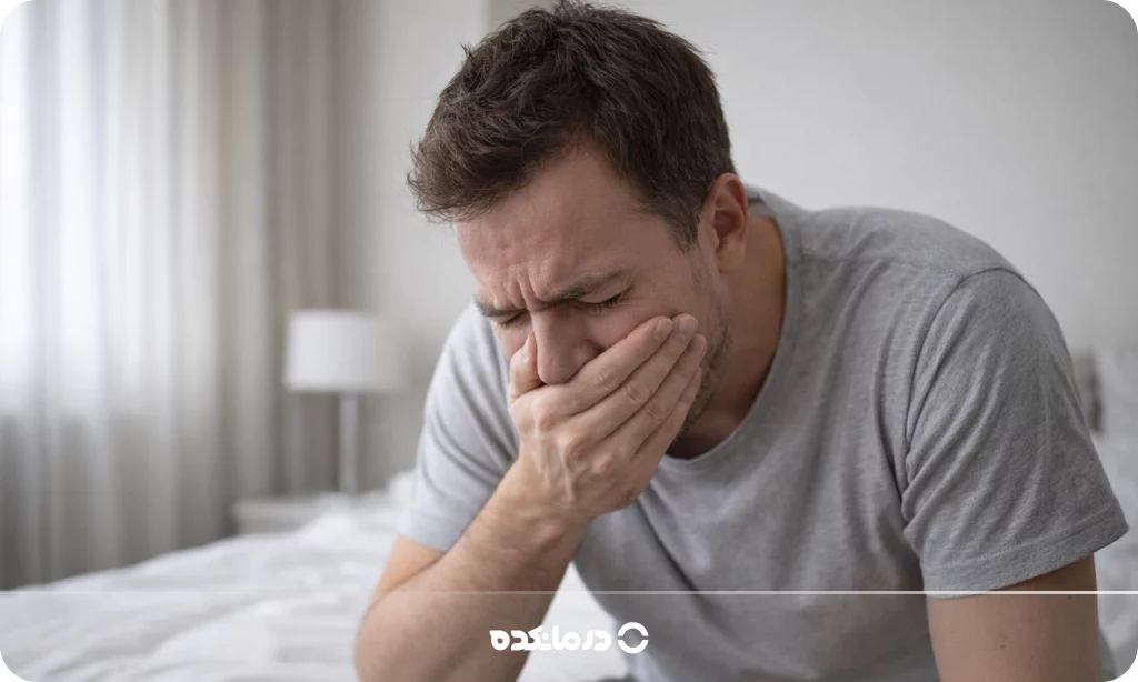 تصویر فرد مبتلا به حالت تهوع
