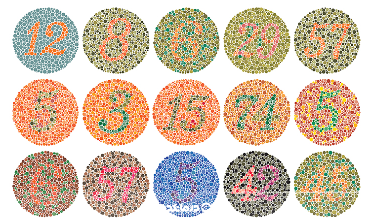 تصویری از عکس تست تشخیص کوررنگی را می بینید