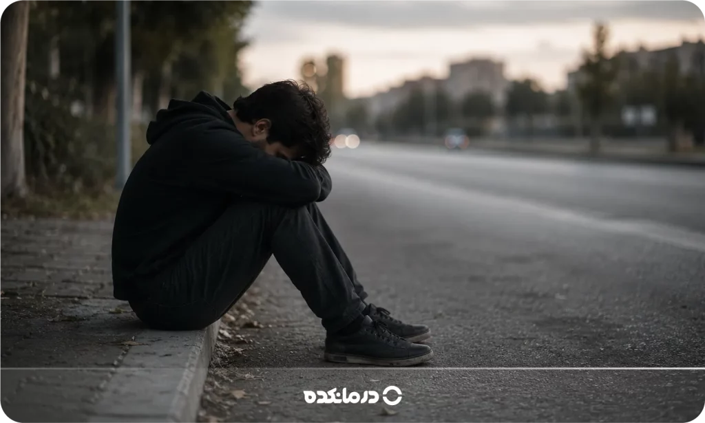 تصویر فرد بسیار غمگین