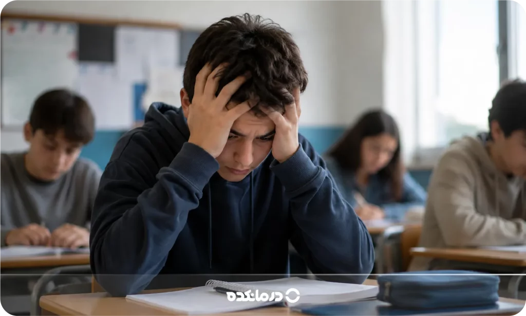 تصویر یک نوجوان بسیار مضطرب را می بینید