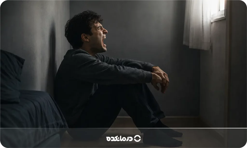 تصویر فردی در حال فریاد زدن