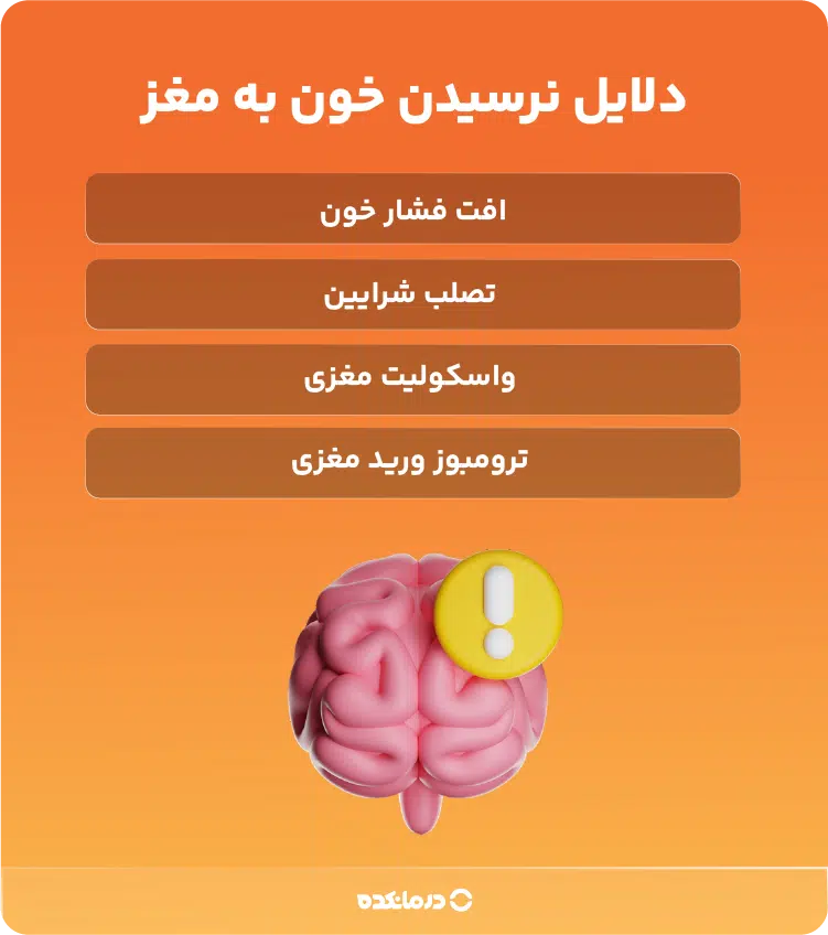 اینفوگرافی «دلایل نرسیدن خون به مغز»