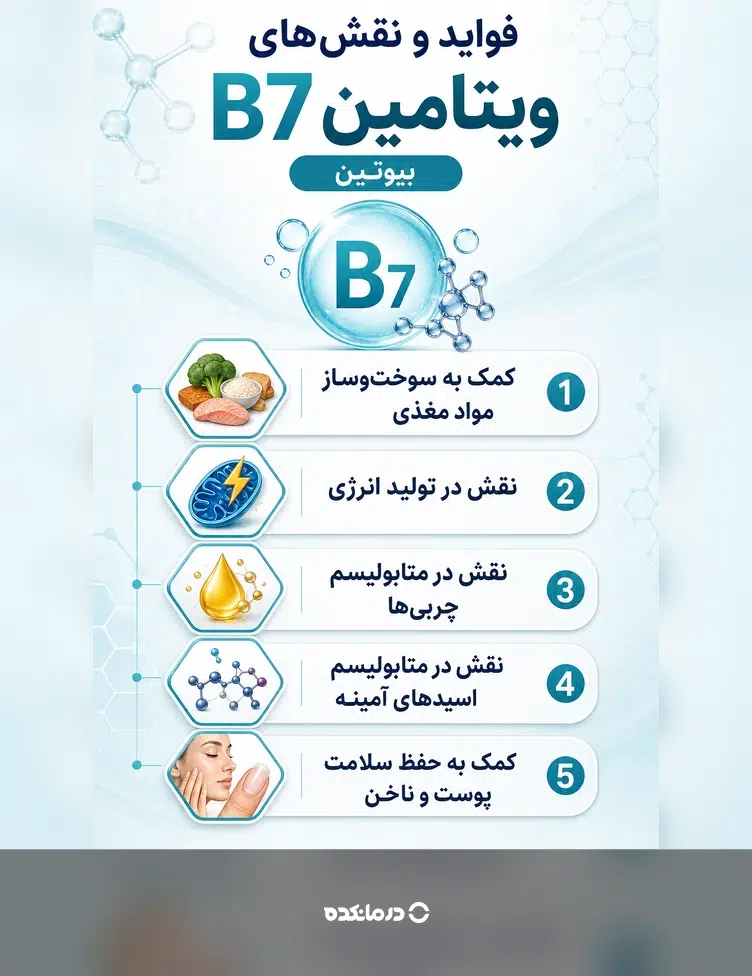 اینفوگرافیک فواید ویتامین B7