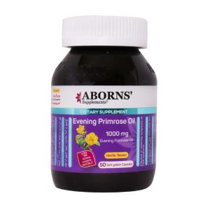 Aborns Evening Primrose Oil 1000 mg 50 Soft Gelatin Capsules 1