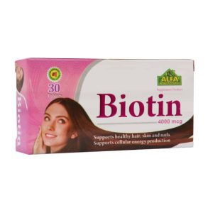 Alfa Vitamins Biotin 4000 Mcg 30 Tablets