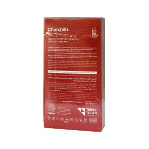 Churchills Ribbed Dotted Red Condom