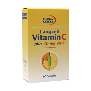 EuRho Vital Langzeit Vitamin C plus Zink 10mg 60 Caps