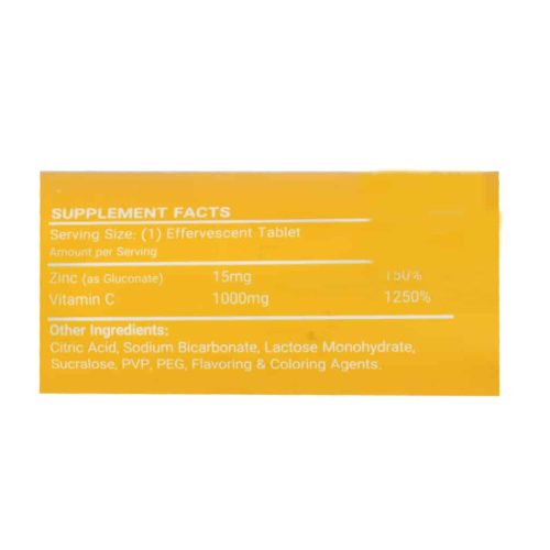 Nutri Pad Zinc And C 1000 mg 20 Effervescent Tab