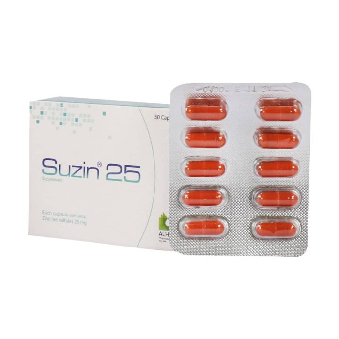 Alhavi Suzin 25 Zinc Sulfate 30 Caps