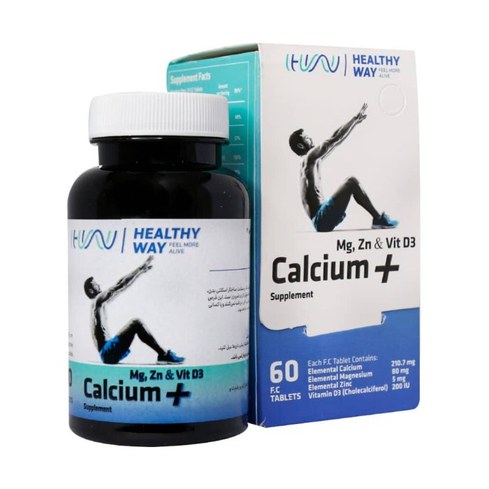 Healthy Wy Calcium Magnesium Zinc Vitamin D3 F.C Tabs