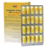 کپسول آهسته رهش ویتامین ث + 10 میلی گرم زینک 60 عدد